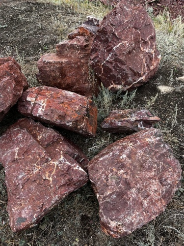 Ландшафтные глыбы красно-фиолетовые 200-1000 килограмм купить в Одинцово