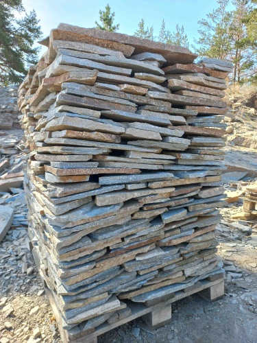 Плитняк златолит серебристый для цоколя, отмостки купить в Одинцово