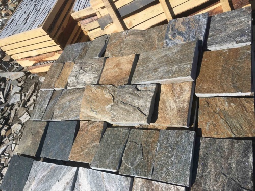 Плитка пилёная златолит Уральский для цоколя, отмостки купить в Одинцово