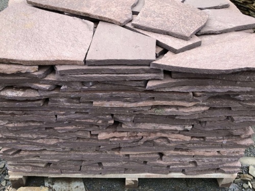 Плитняк лемезит бордовый для облицовки цоколя 20-25 мм  купить в Одинцово